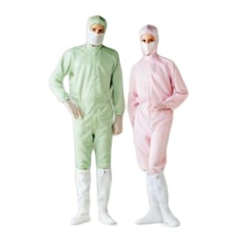 【Select Anti-Dust Coverall Green+Pink Hooded Long-Sleeve Version】|Stand collar with front zipper and integrated hood|Long sleeves with elastic cuff trim|Lower body connected to white anti-dust boot covers|Integrated Anti-Dust Coverall Specialty Store SKPC 【Select Anti-Dust Coverall Green+Pink Hooded Long-Sleeve Version】|Stand collar with front zipper and integrated hood|Long sleeves with elastic cuff trim|Lower body connected to white anti-dust boot covers|Integrated Anti-Dust Coverall Specialty Store SKPC